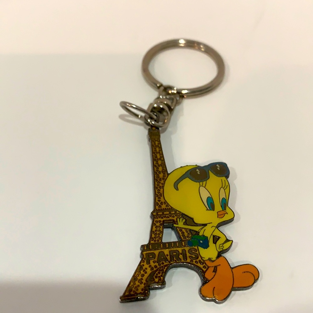 Tweety Paris Keychain 2001 Warner Brothers
